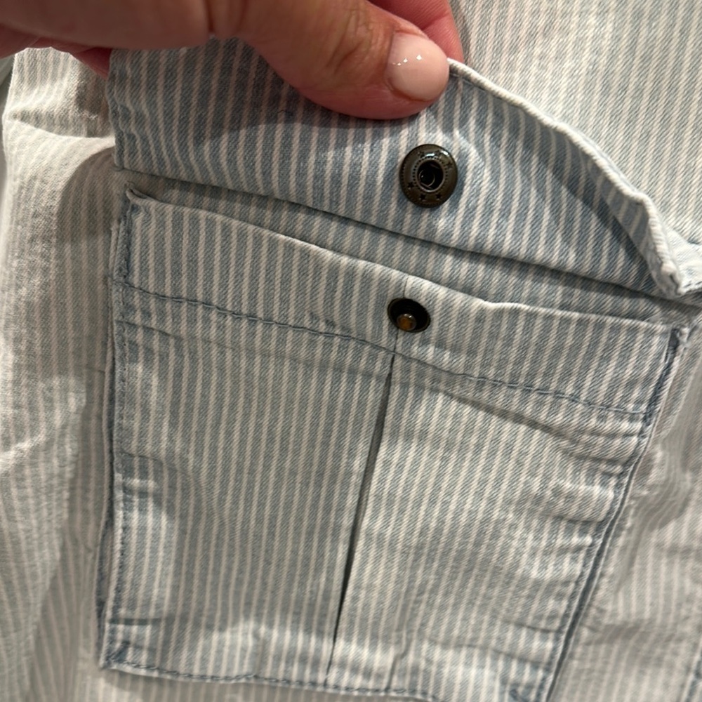 Universal Thread Light Blue Striped Jacket - image 3